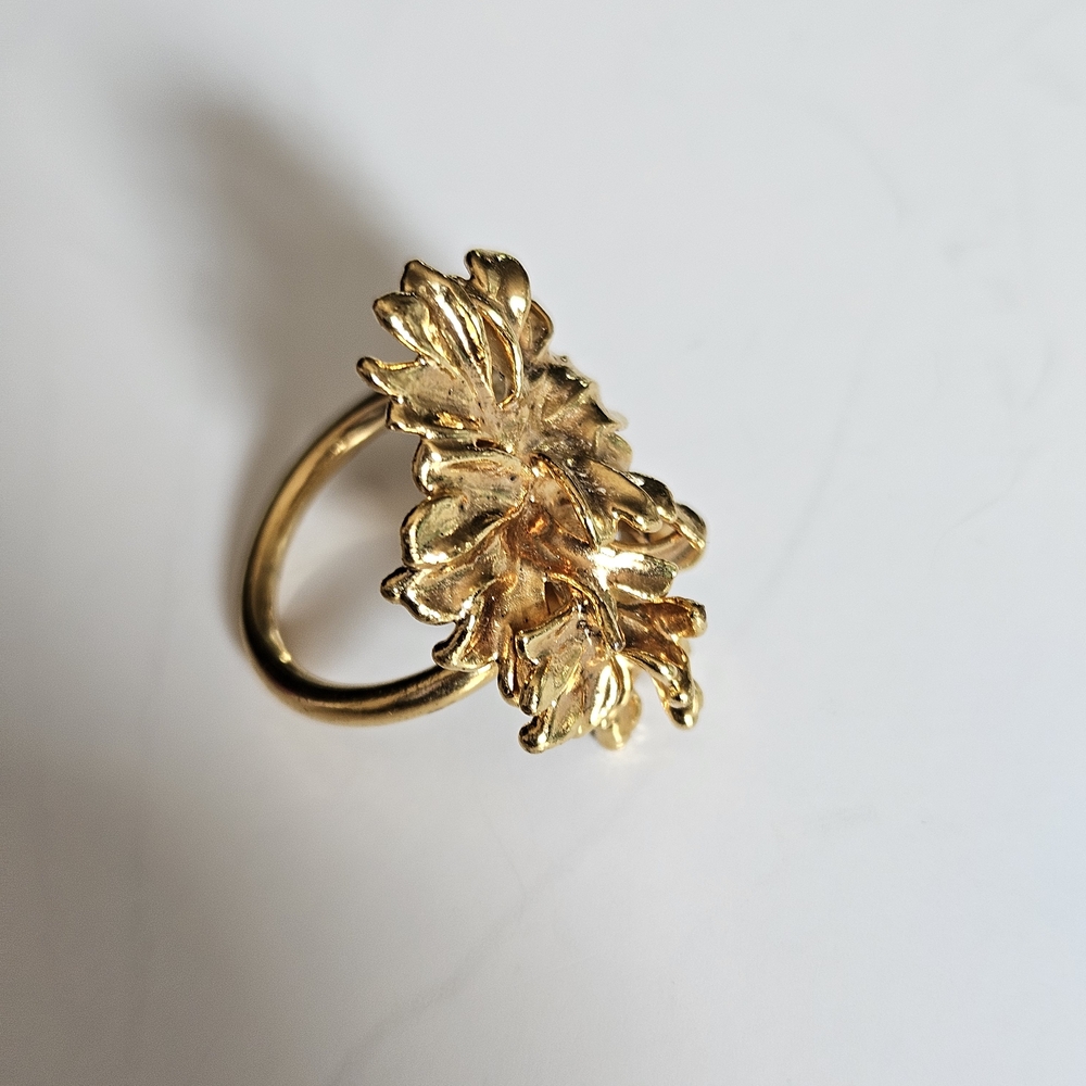 Elegant 14 Gold Filled Leaf Ring ( Not Solid Gold)